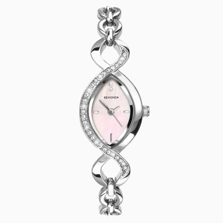 Sekonda Cocktail Ladies Watch with Stone Set Case & Pink Dial 4684S