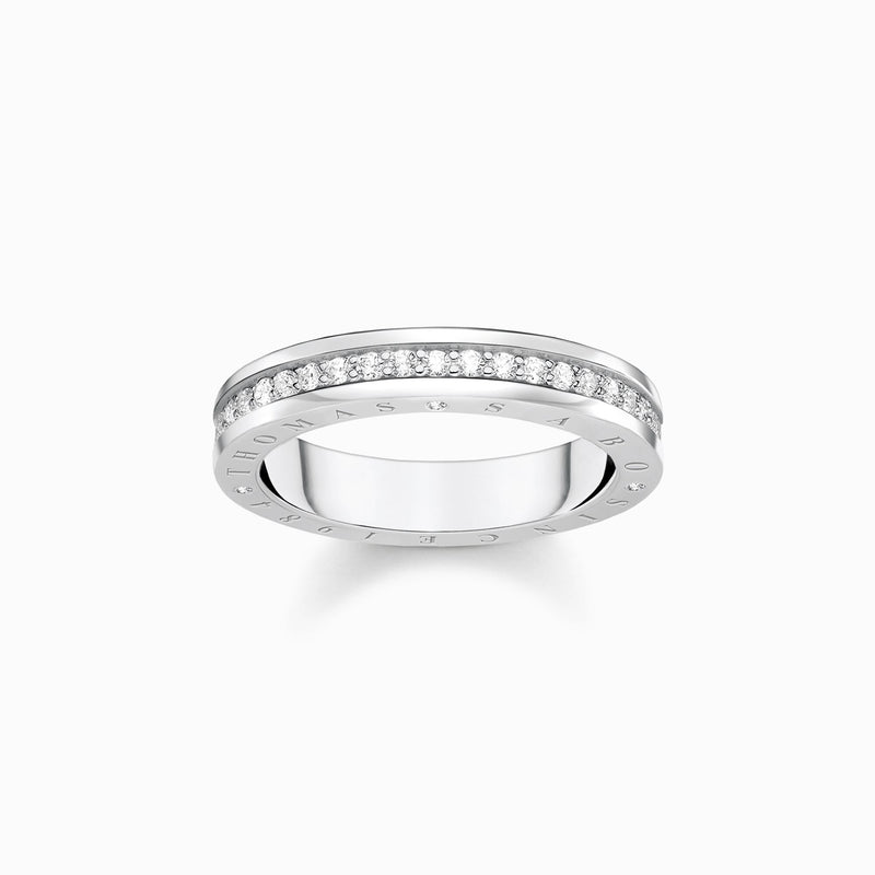 Thomas Sabo Ring with white stones pavé silver TR2254-051-14