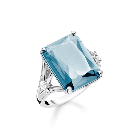 Thomas Sabo Silver Blue Stone Ring TR2261-644-31-60