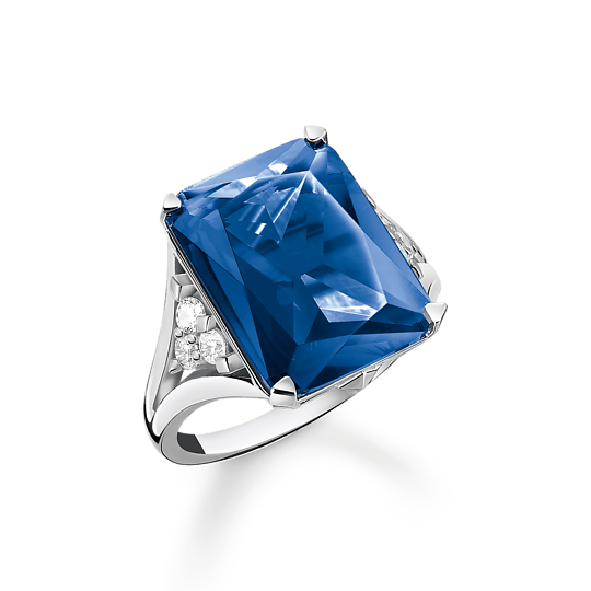 Thomas Sabo Silver Blue Stone Ring TR2339-166-1