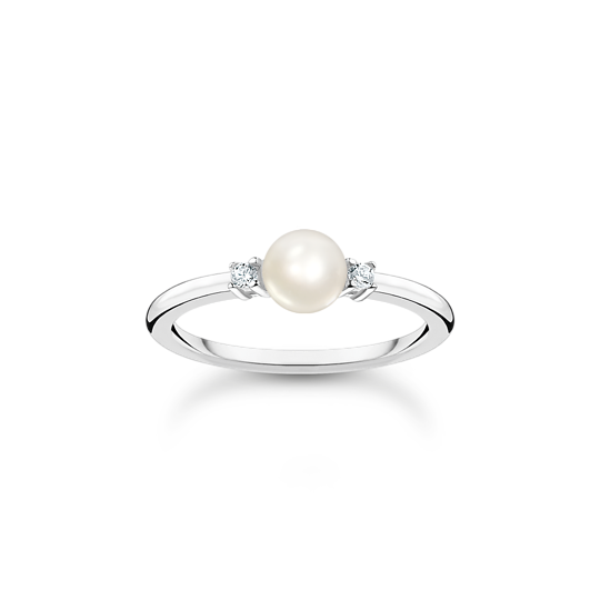 Thomas Sabo Silver Pearl CZ Ring TR2370-167-14-54