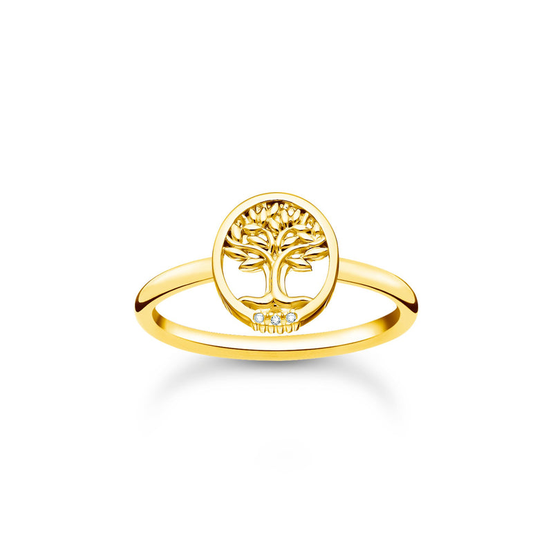 Thomas Sabo Gold Plated Tree of Love Ring TR2375-414-14