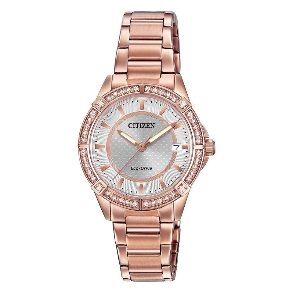 Citizen Ladies Eco-Drive Rose Tone Watch FE6063-53A