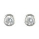 9ct White Gold CZ Round Earrings