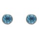 9ct White Gold Blue Topaz 5mm Earrings