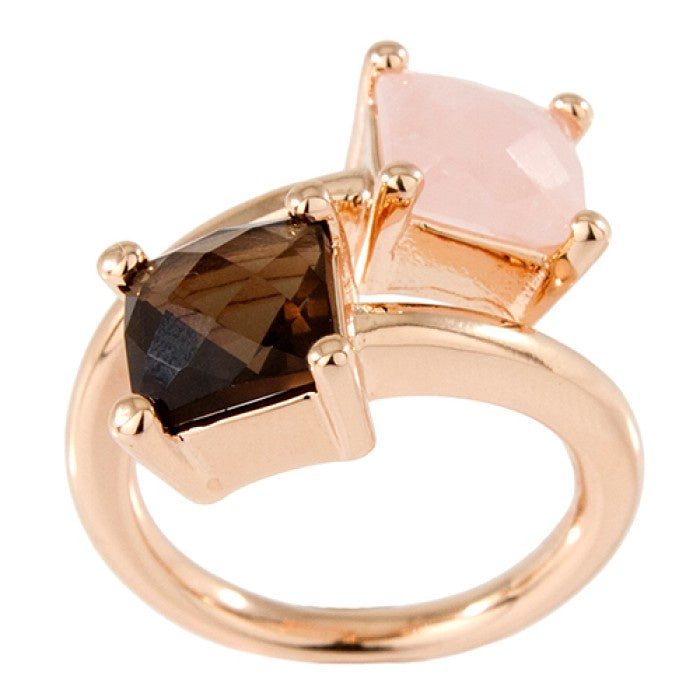 Bronzallure Square Cut Stones Ring WSBZ00498S SIze N