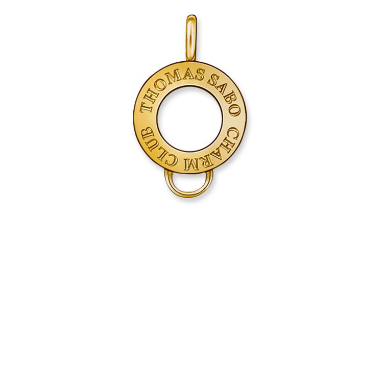 Thomas Sabo Yellow Gold Engraved Round Charm Carrier X0184-413-12