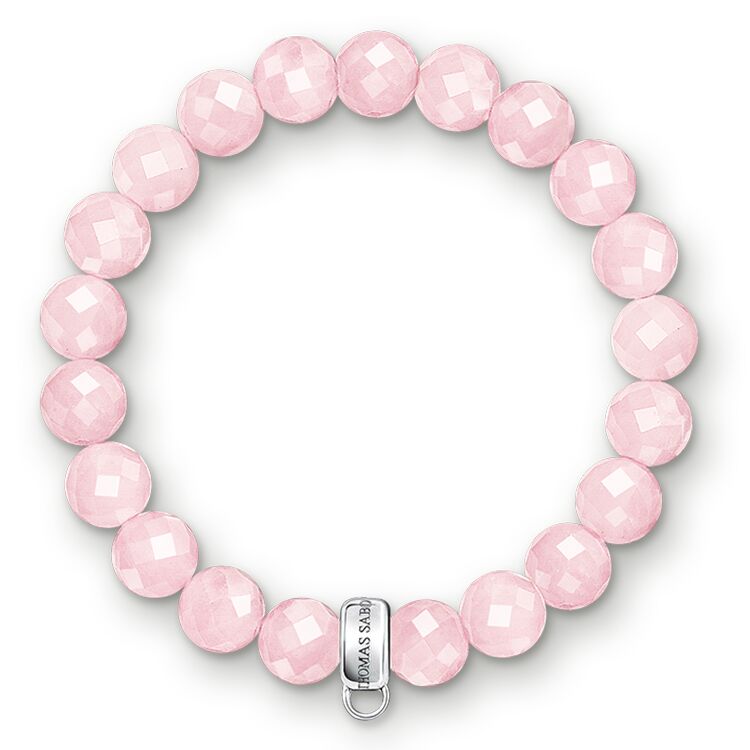 Thomas Sabo Silver Rose Quartz faceted Bracelet X0191-034-9-L14.5