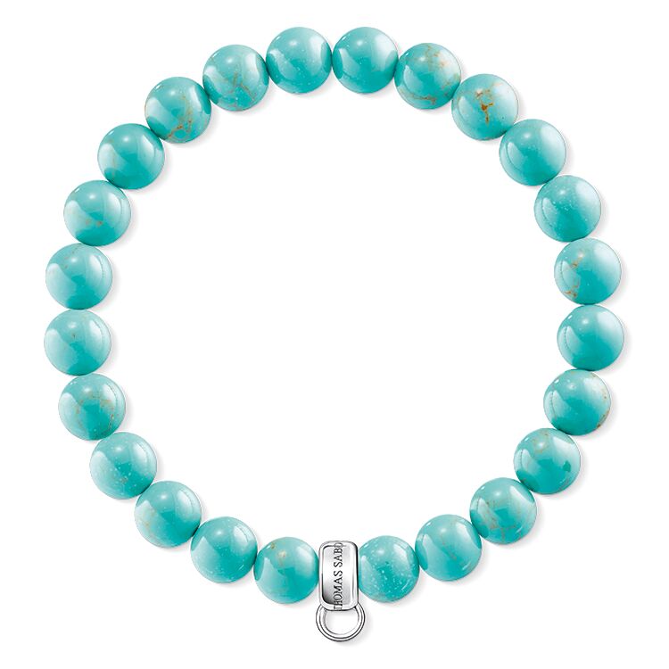 Thomas Sabo Turquoise Charm Bracelet X0213-404-17-L18.5