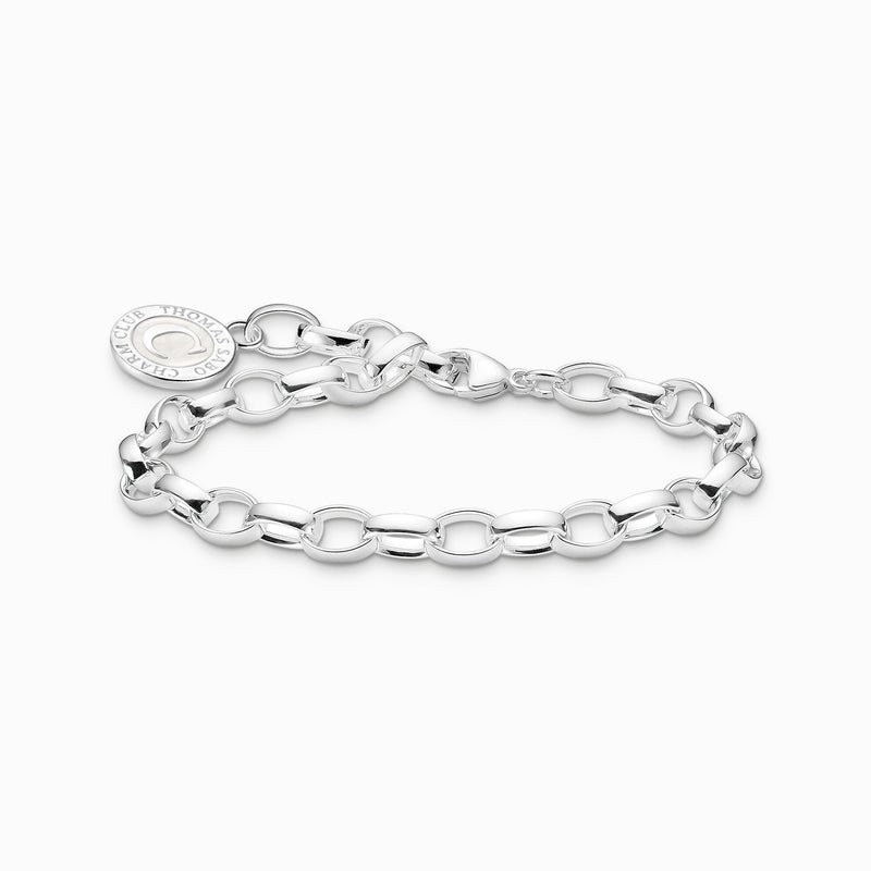 Thomas Sabo Member Charm bracelet with white Charmista Coin silver X0285-007-21