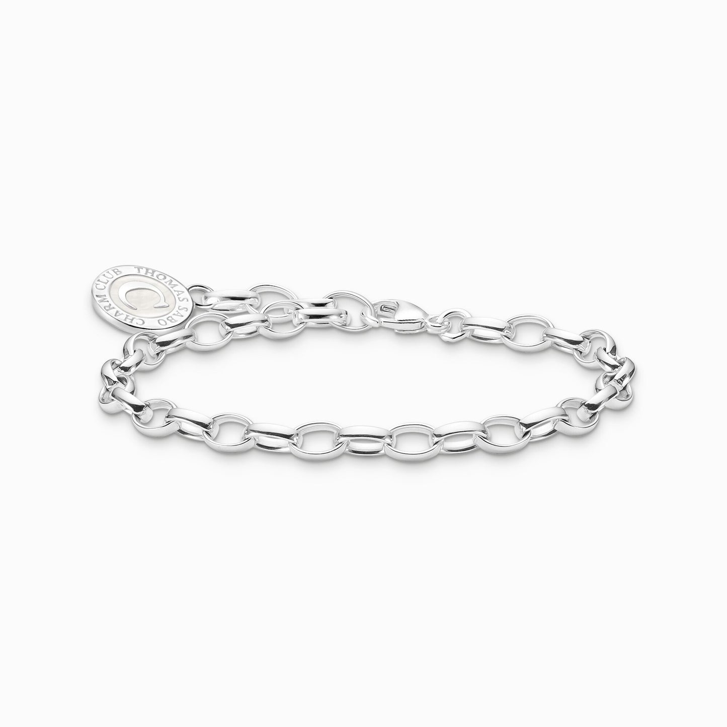 Thomas Sabo Member Charm bracelet with white Charmista Coin silver X0287-007-21