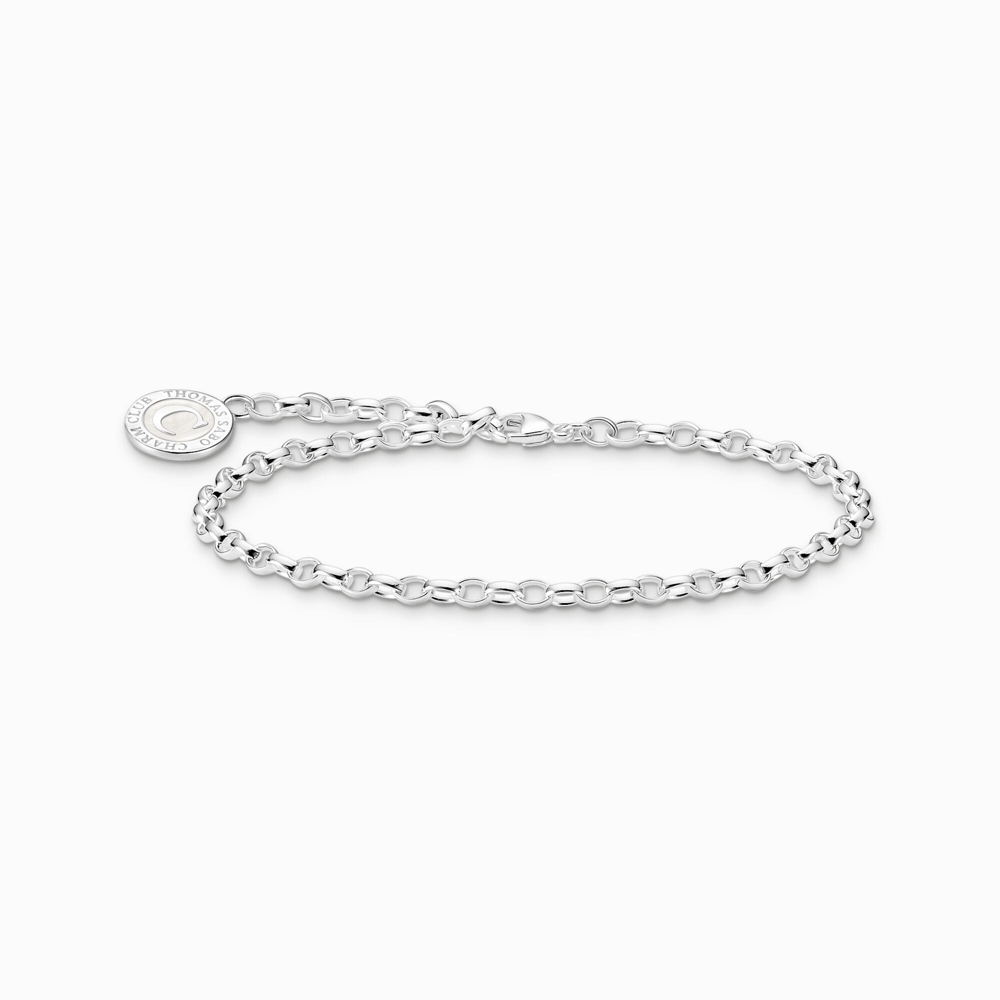 Thomas Sabo Member Charm Bracelet With White Charmista Coin Silver X2088-007-21