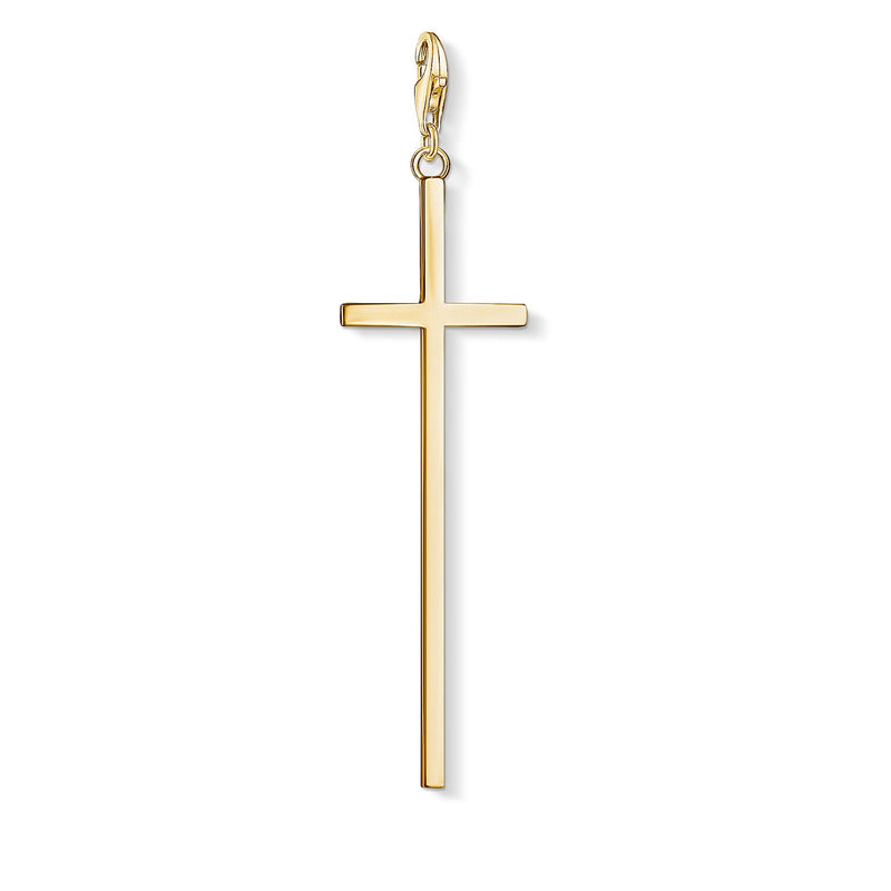 Thomas Sabo Yellow Gold Long Cross Charm Y0028-413-39