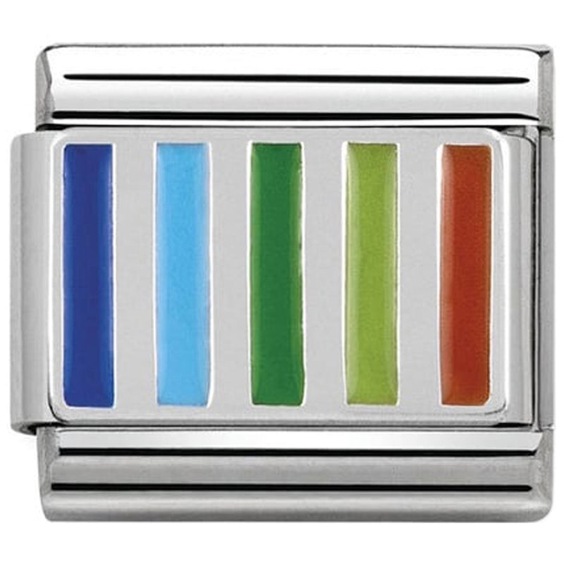 NOMINATION Composable Silver Colourful Stripes Link ~ 330206/11