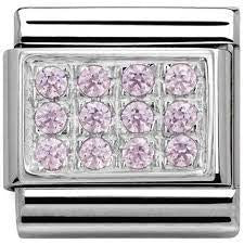 NOMINATION Pave CZ Pink Charm 330307-06