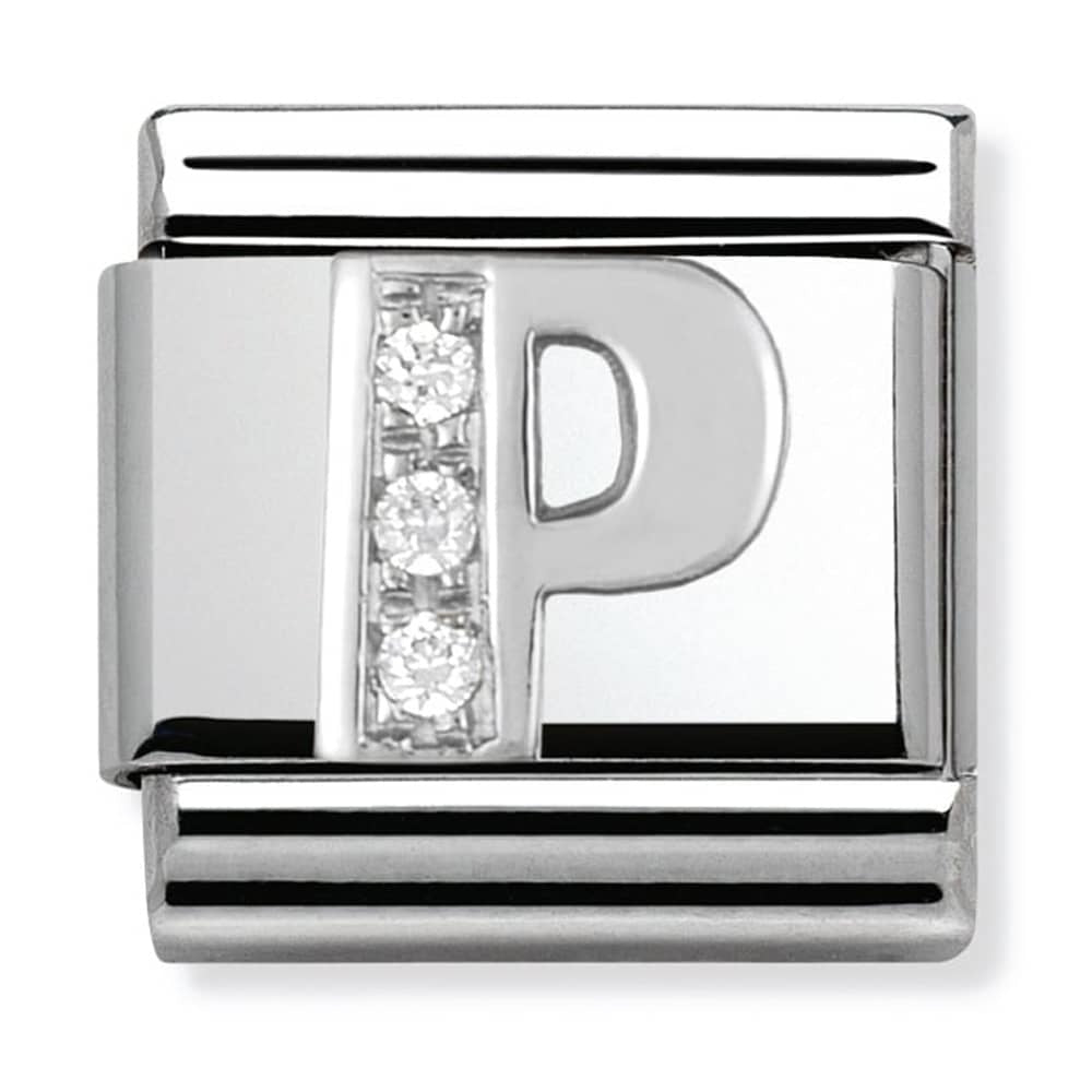 NOMINATION CZ Letter P Charm 330301-16