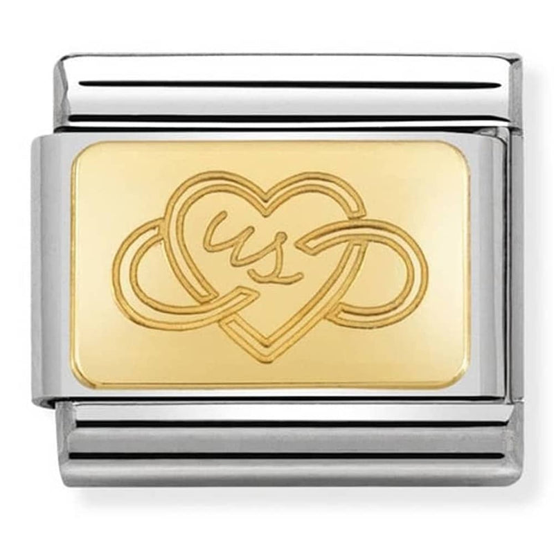 Nomination Gold US Heart Charm 030121-42