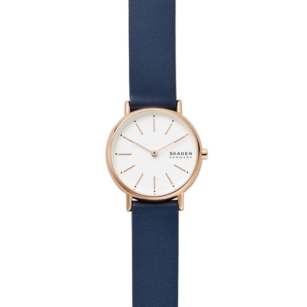 Skagen RG White Dial Blue Strap Watch SKW2838