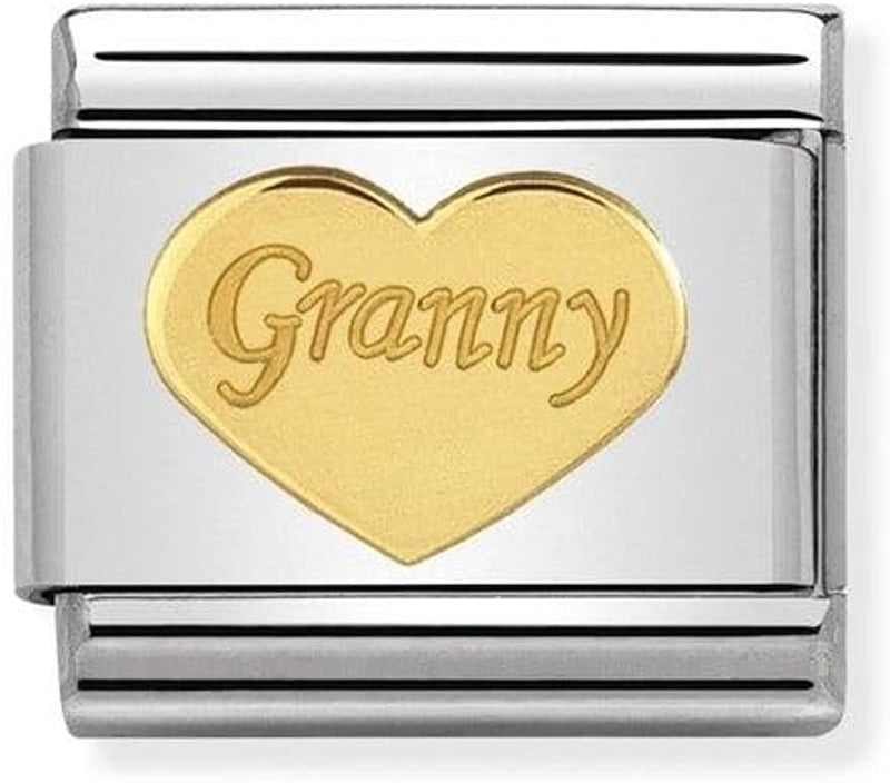 NominationGold Granny Heart Charm 030162-39