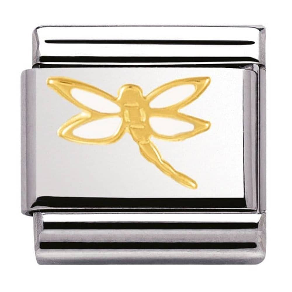 NOMINATION Enamel Gold Dragonfly Charm 030278-07