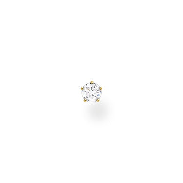 Thomas Sabo Yellow Gold Plated Single Stud Earring CZ H2147-414-14
