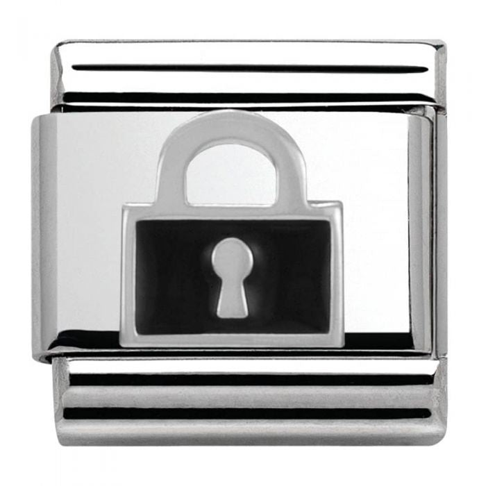 NOMINATION Enamel Black Lock Charm 330202-06