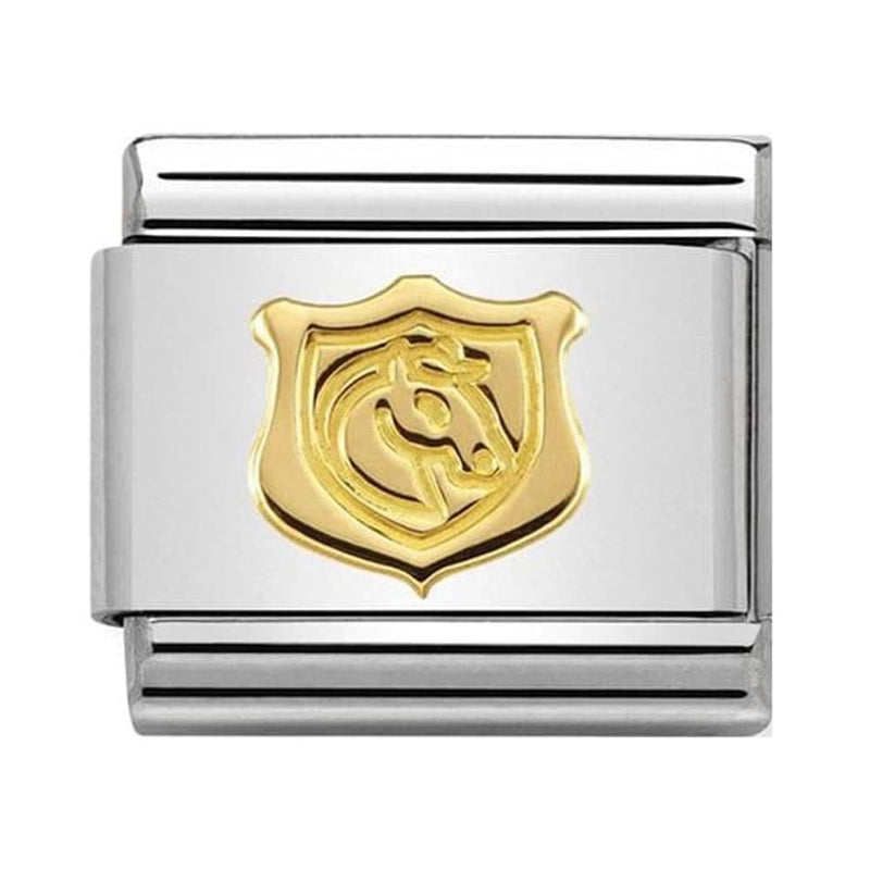 Nomination Gold Shield Horse Charm 030149-28