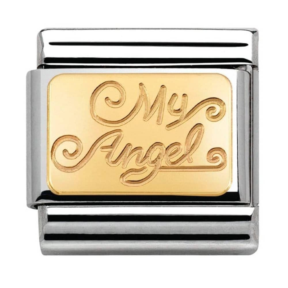NOMINATION Gold My Angel Plate Charm 030121-23