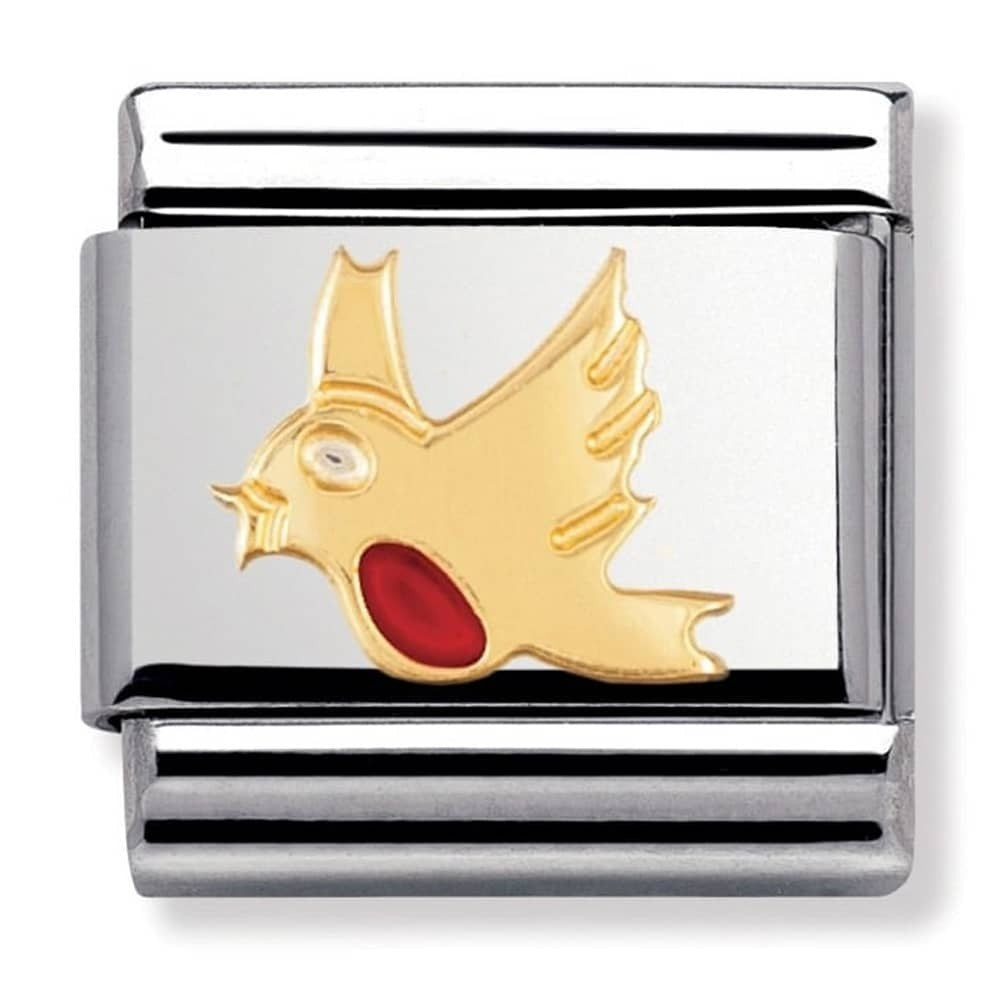 NOMINATION Gold Robin Charm 030211-06