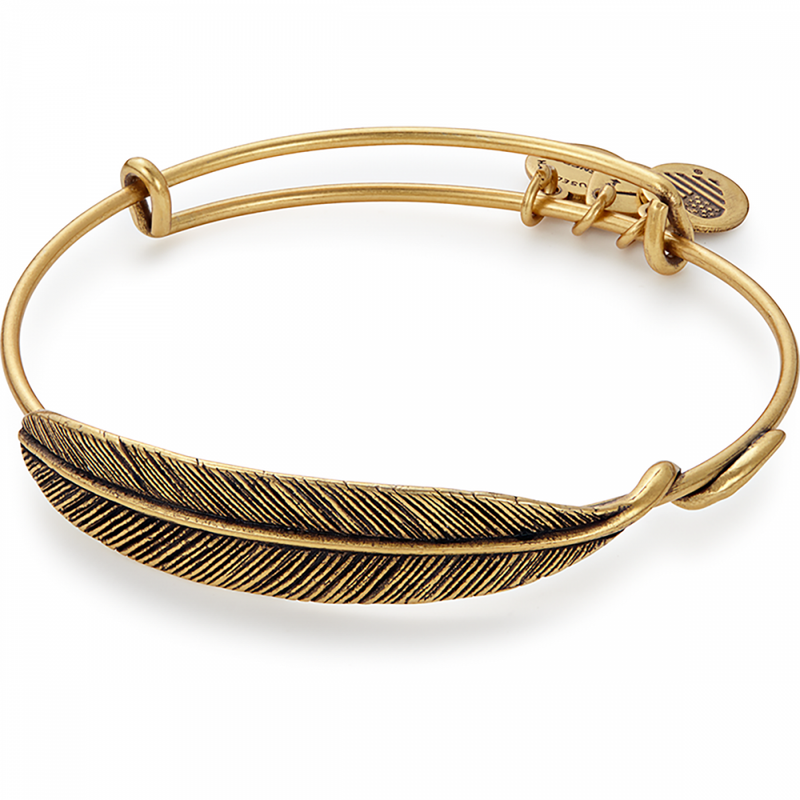 ALEX AND ANI Quill Feather Bangle A09EB130RG