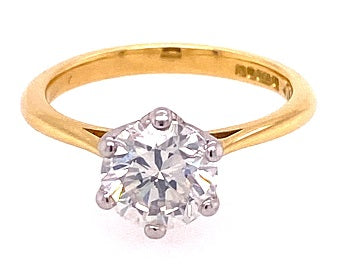 18ct Gold Solitaire Diamond Ring ASM1405 1.76ct