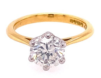 18ct Gold Solitaire Diamond Ring - ASM1405