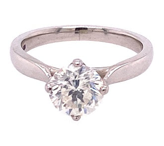 Platinum Solitaire Diamond Ring - ASM1447