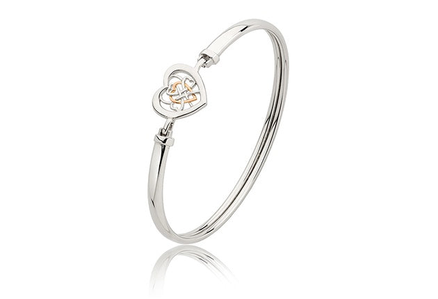 Clogau Welsh Royalty Heart Bangle 3SWLRBG