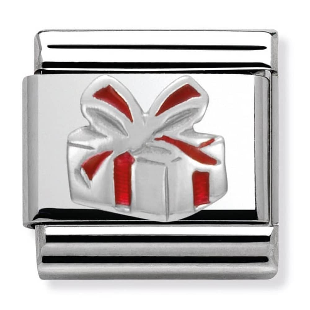 NOMINATION Enamel Red Gift Box Charm 330204-06