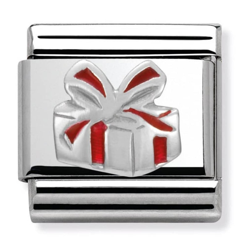 Nomination Enamel Red Gift Box Charm 330204-06