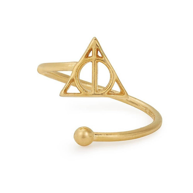 ALEX AND ANI Harry Potter Gold Plated Deathly Hallows Ring AS17HP16G