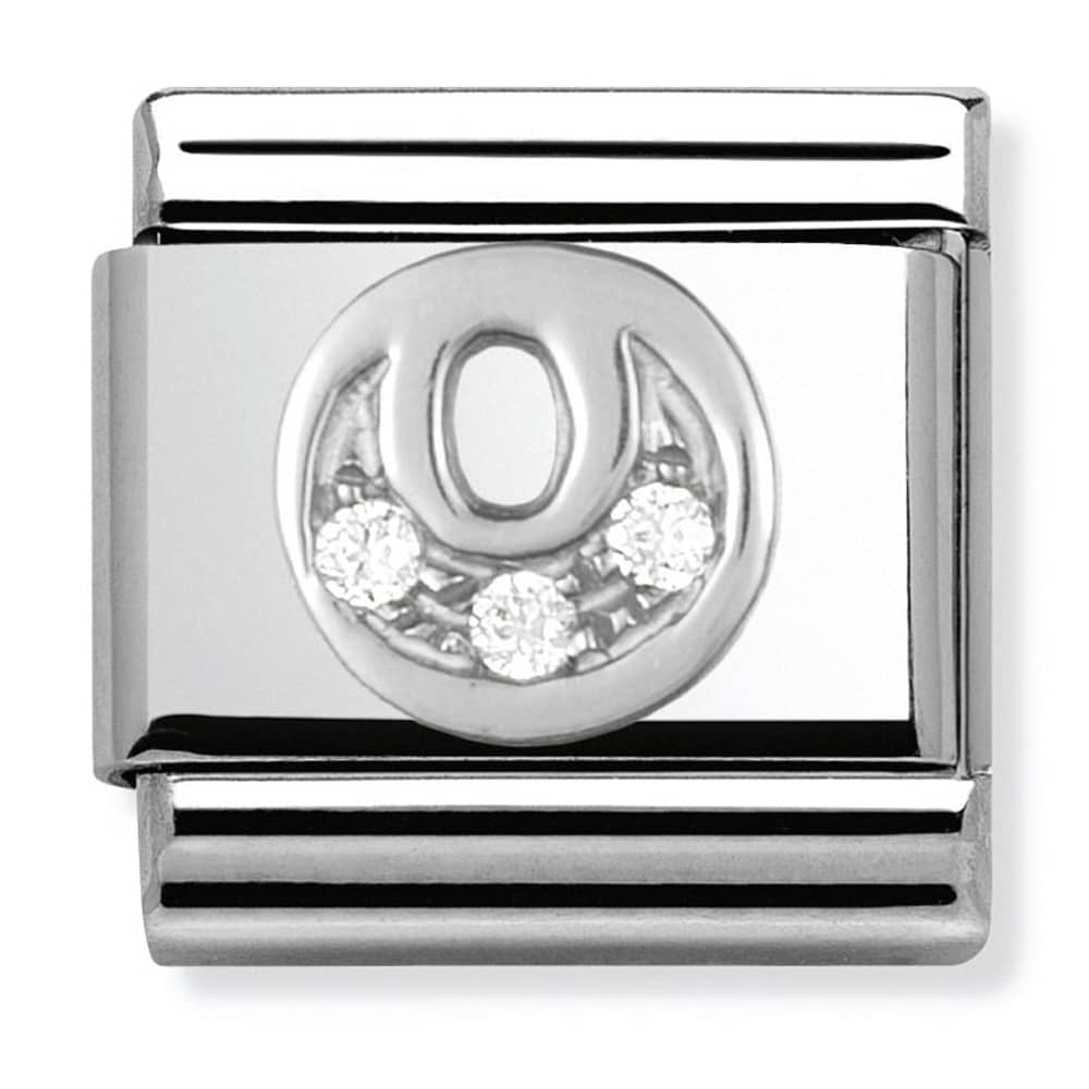 NOMINATION CZ Letter O Charm 330301-15