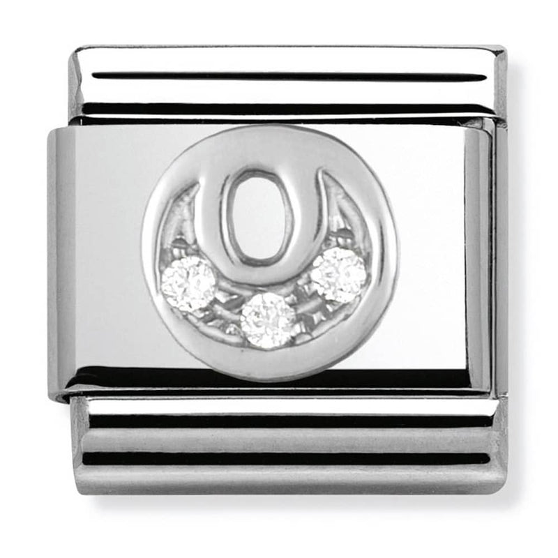 Nomination CZ Letter O Charm 330301-15