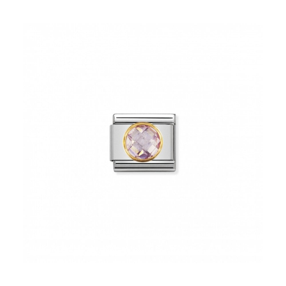 NOMINATION Classic Faceted Lavender Link - Silver/Gold/Purple - 030605/023