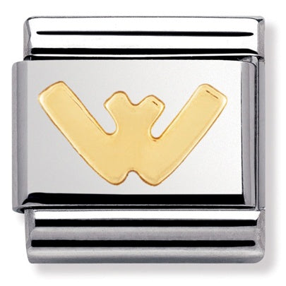 Nomination Gold Letter W Charm 030101-23