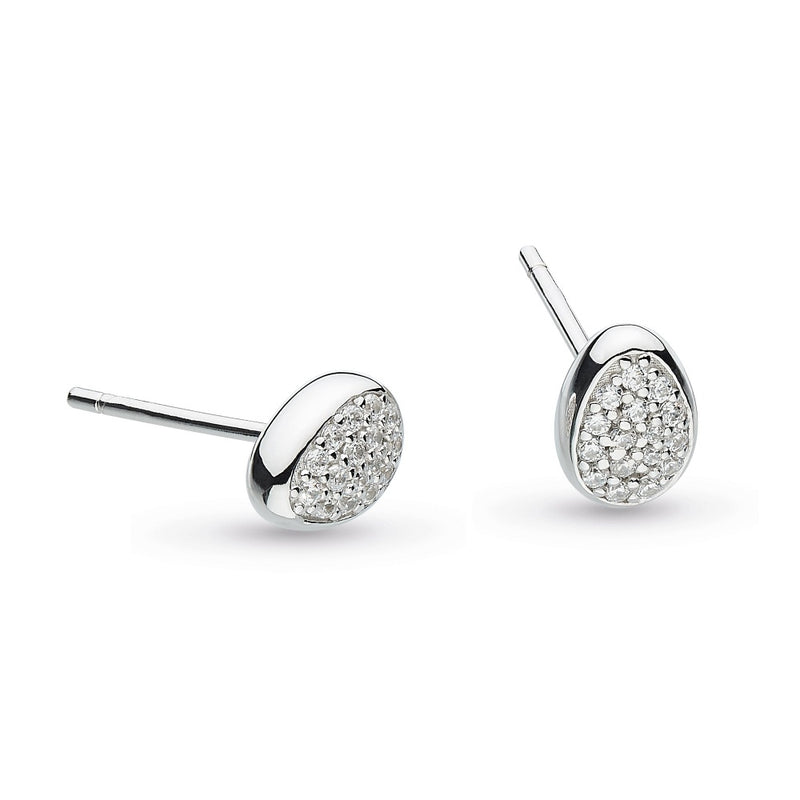 Kit Heath Coast Pebble Glisten CZ Earrings 30188CZ029