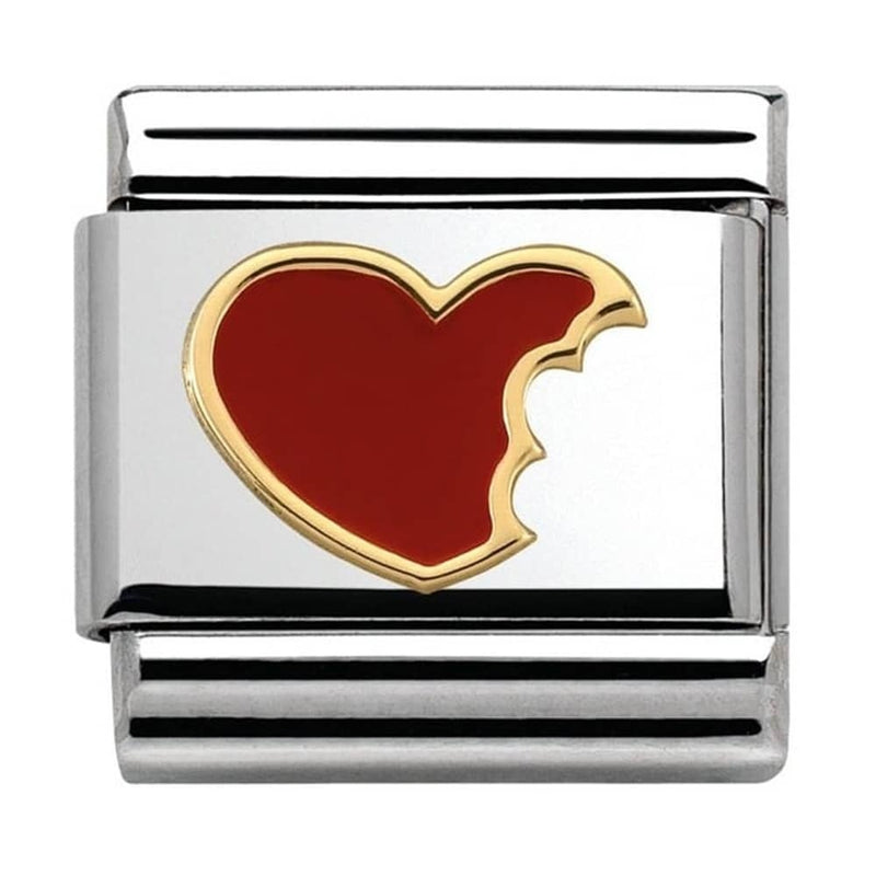 Nomination CLASSIC Gold Love Bitten Heart Charm 030283/11