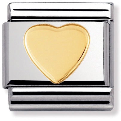 NOMINATION Gold Heart Charm 030116-02