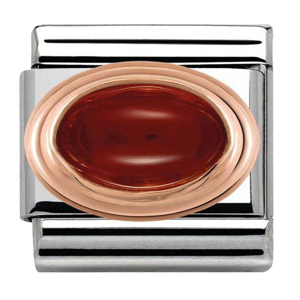 NOMINATION Charm Rose Gold Garnet Charm 430502-03
