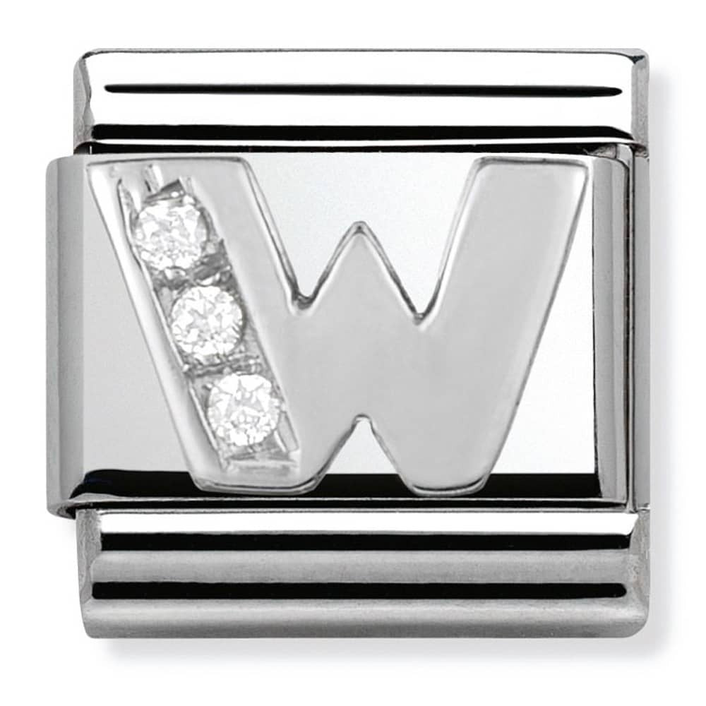 NOMINATION CZ Letter W Charm 330301-23