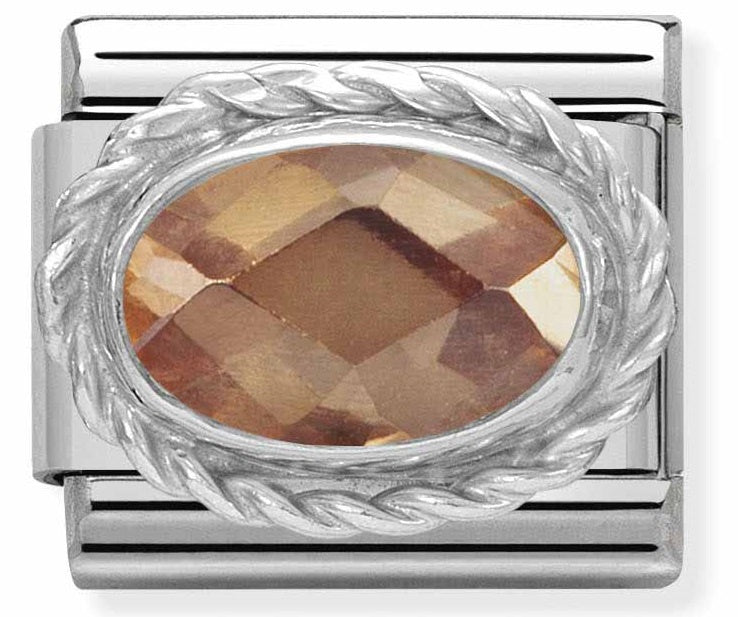 NOMINATION Champagne Faceted CZ Charm 330604-024