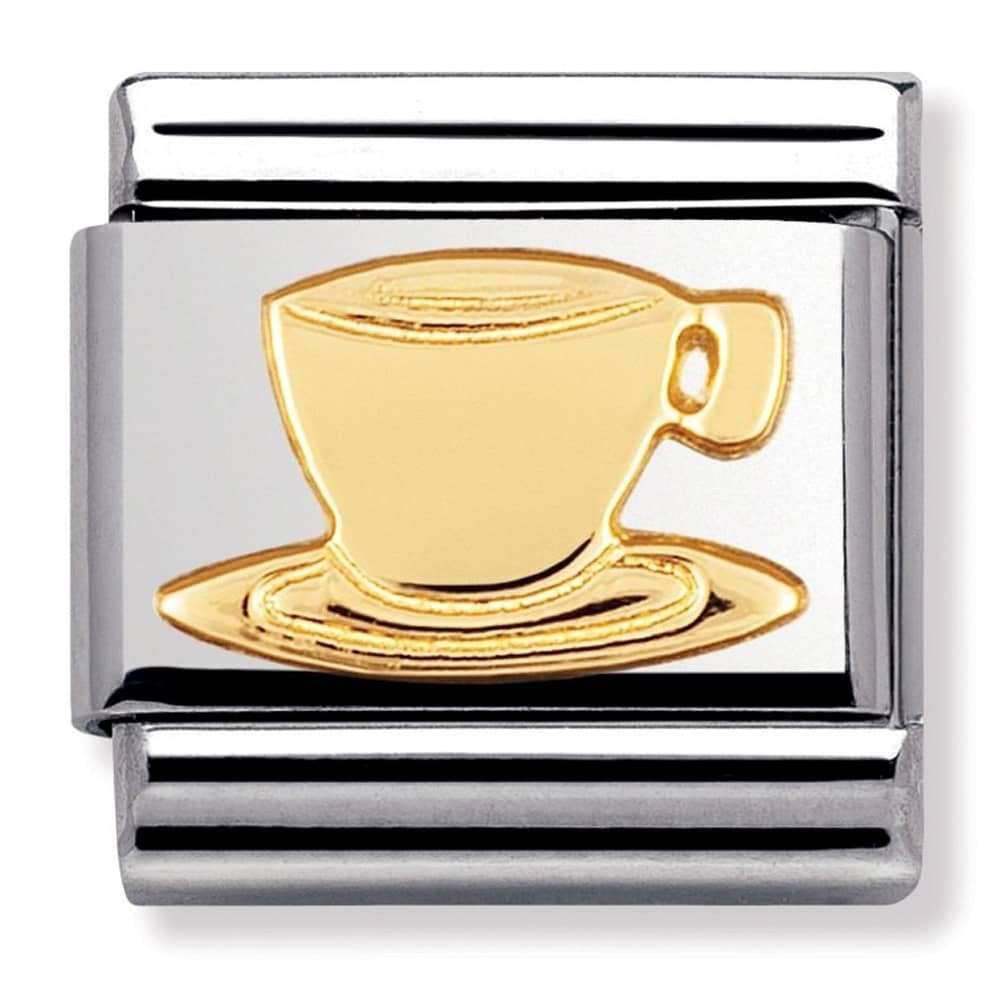 NOMINATION Gold Coffee cup charm 030109-05