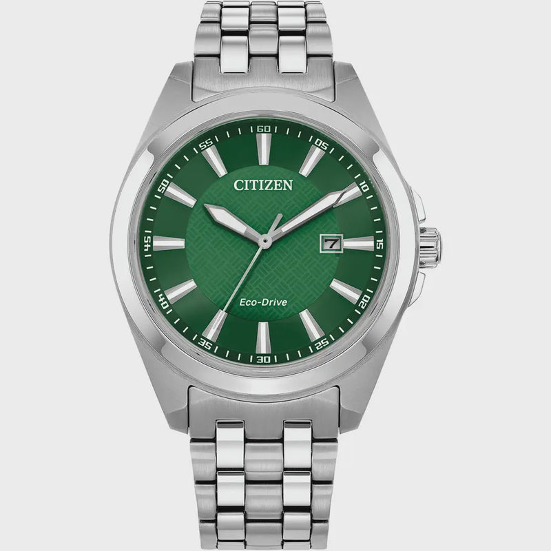 Citizen Men's Green Dial Stainless Steel Bracelet Watch BM7530-50X