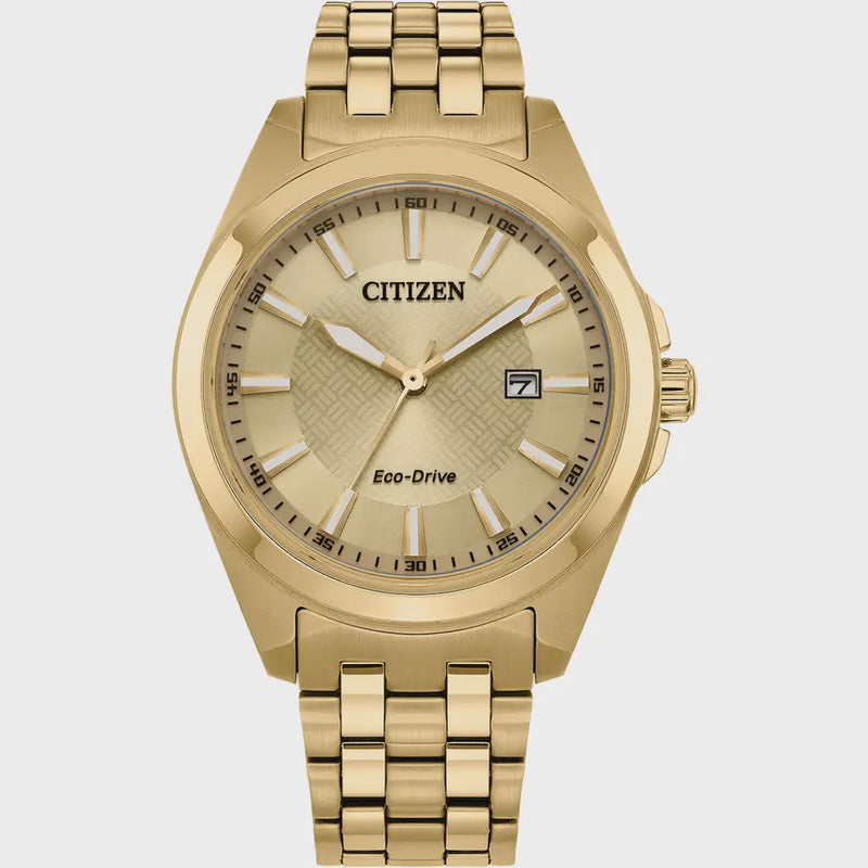 Citizen Peyten Champagne Dial Gold Tone Stainless Steel Bracelet BM7532-54P